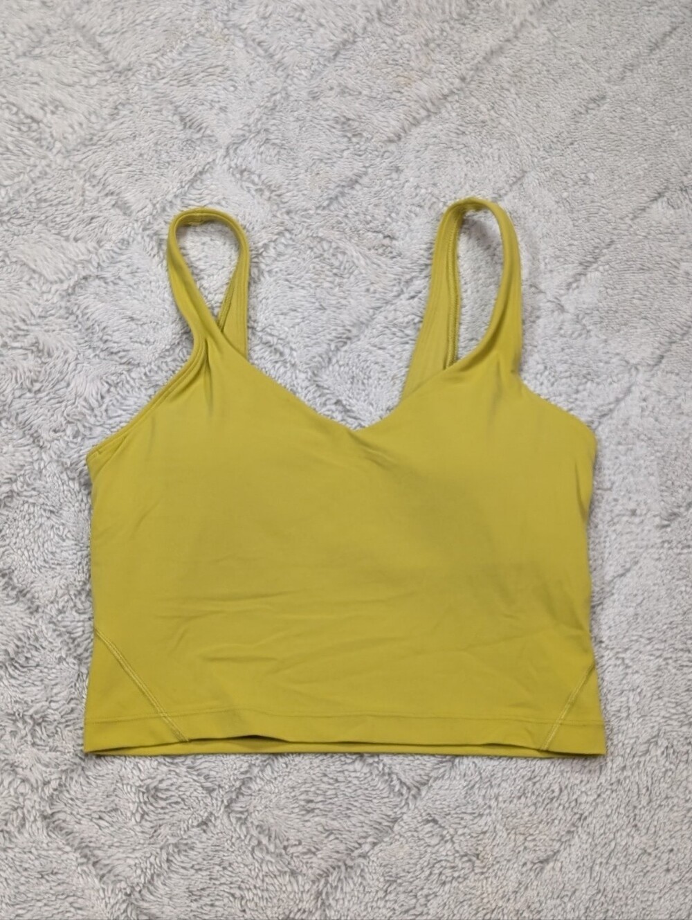 Lululemon Top Womens 4 Yellow Soleil Align Tank Soft Stretch Performance Yoga